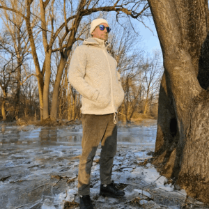 Jacke aus Schafwolle "Heimreise Nature"