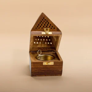 Räucherhäuschen Räucherpyramide klein aus Palisander Holz